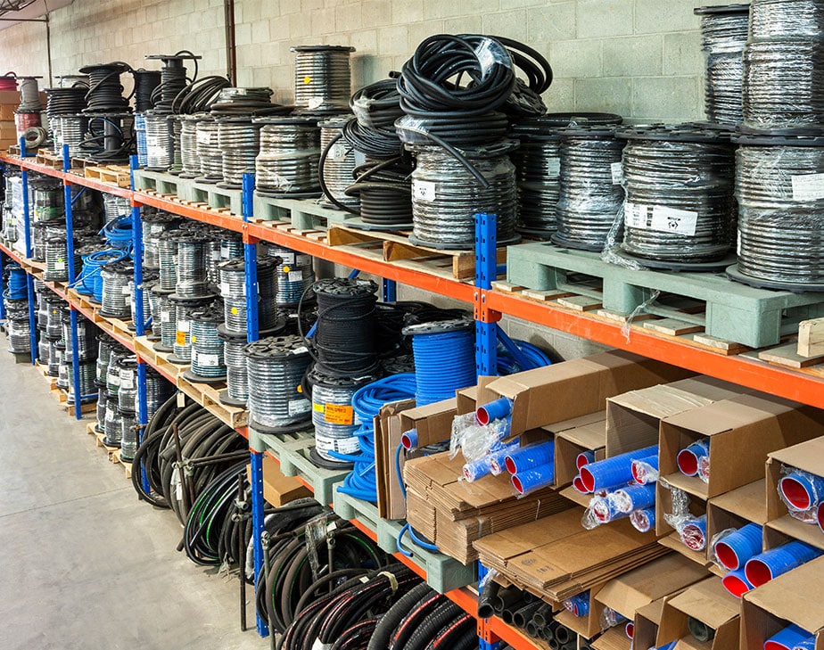 inventory of parts for hydraulic hose assembly